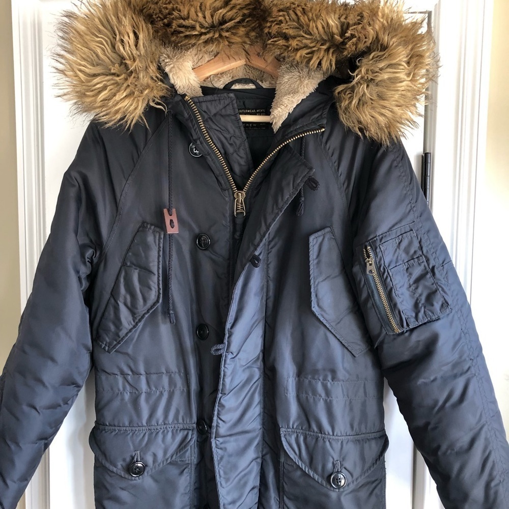 J. Crew Navy Snorkel Winter Coat